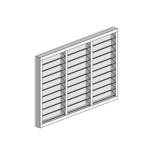Louvre Window (3Bay) 2100 H x 2710 W