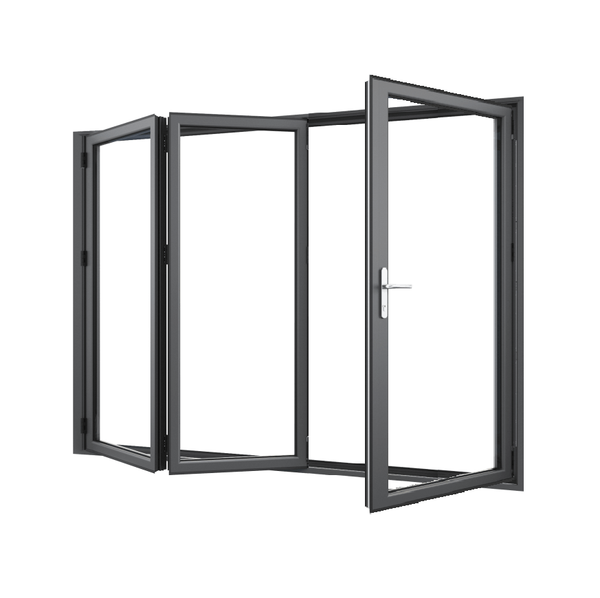 Bifold Doors 1-STACKING RIGHT / 2-LEFT (OPEN OUT) 2100 H x 2150 W