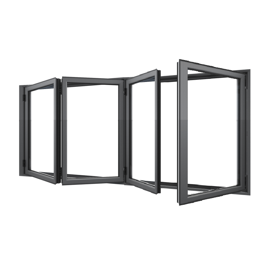 Bifold Window 3-STACKING LEFT / 1 RIGHT (OPEN OUT) 1000 H x 2150 W