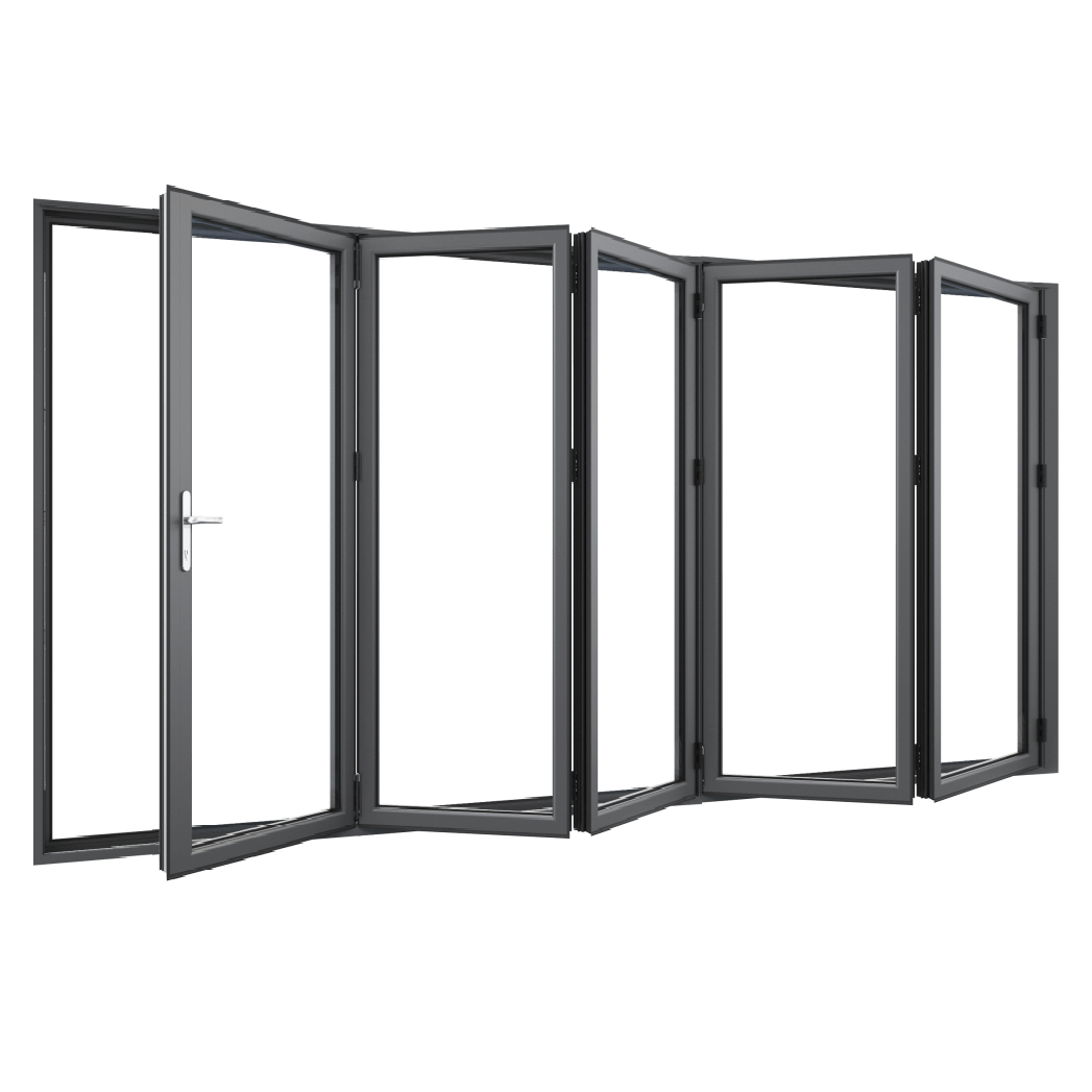 Bifold Doors 5-STACKING RIGHT (OPEN OUT) 2400 H x 3600 W