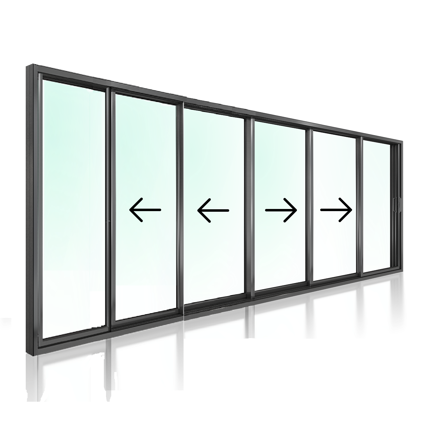 Stacking Door OXXXXO 2400 H x 6000 W