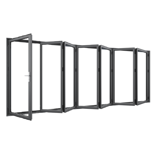 Bifold Doors 6-STACKING RIGHT \ 1 LEFT (OPEN OUT) 2100 H x 6350 W