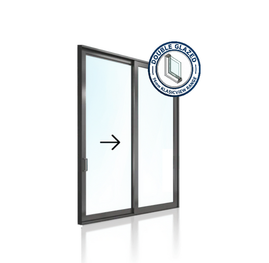 DEMO Sliding Door XO 2100 H x 1450 W DOUBLE GLAZED