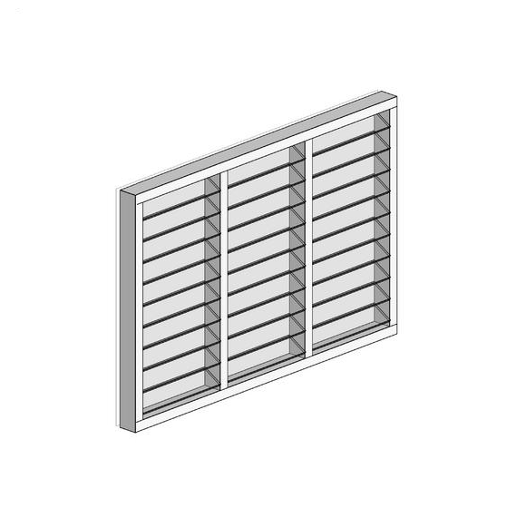Louvre Window (3Bay) 2100 H x 2710 W