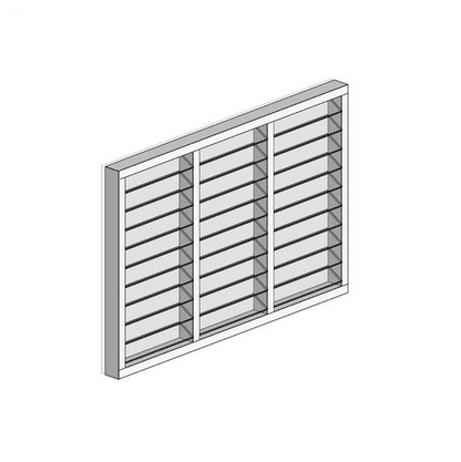 Louvre Window (3Bay) 2100 H x 2710 W