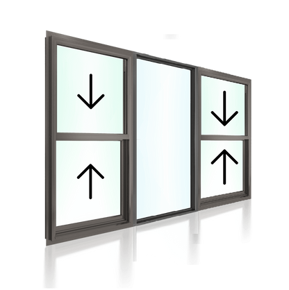 Double Hung Window XOX 1800 H x 2650 W
