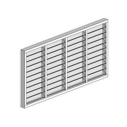 Louvre Window (4Bay) 2100 H x 3600 W