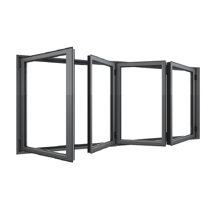 Bifold Window 1-STACKING LEFT / 3 RIGHT (OPEN OUT) 1000 H x 2150 W