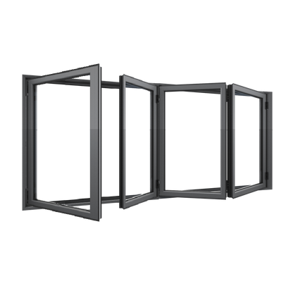 Bifold Window 1-STACKING LEFT / 3 RIGHT (OPEN OUT) 1000 H x 2150 W