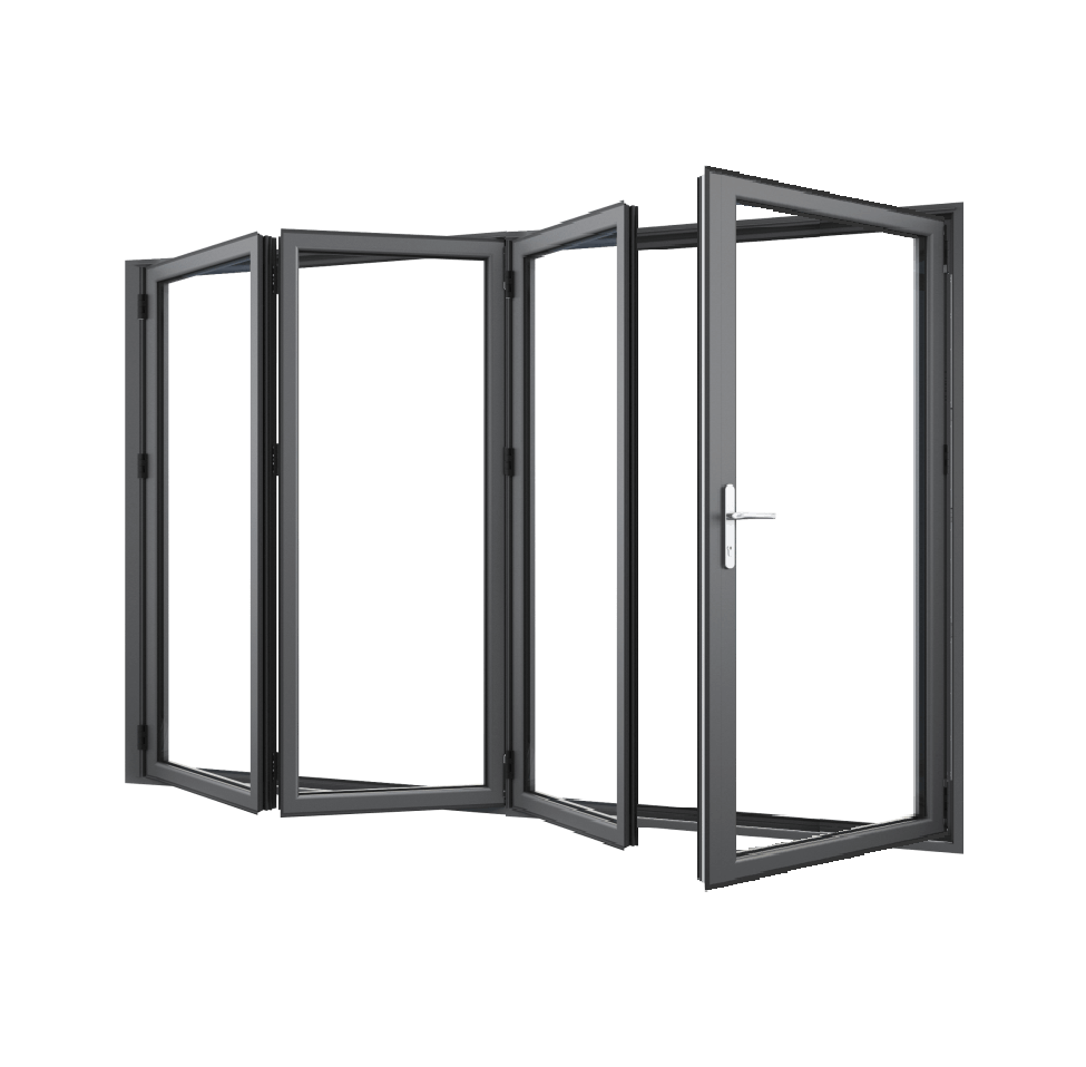 Bifold Doors 1-STACKING RIGHT / 3-LEFT (OPEN OUT) 2100 H x 3610 W