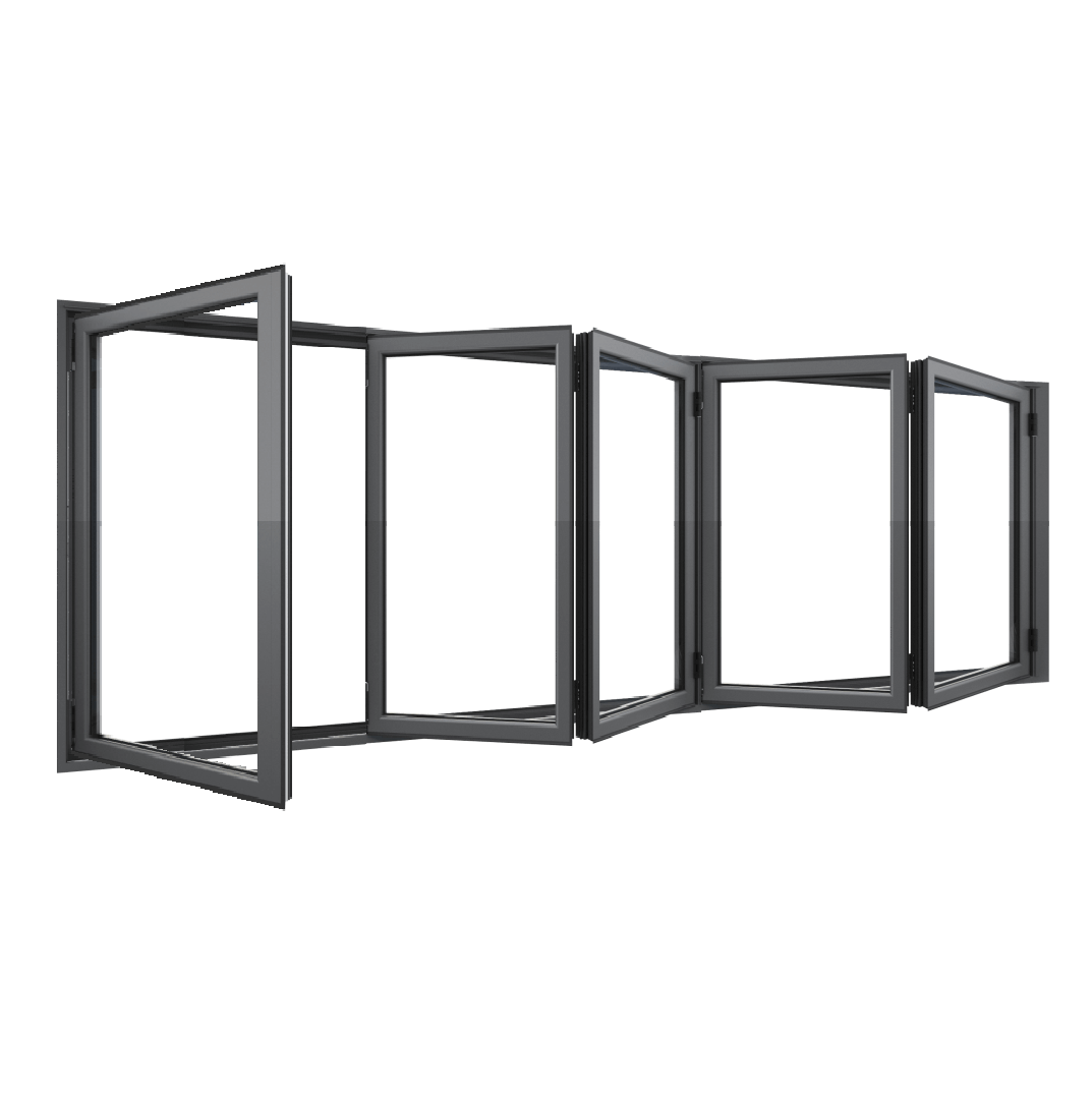 Bifold Window 1-STACKING LEFT / 4 RIGHT (OPEN OUT) 1000 H x 3600 W