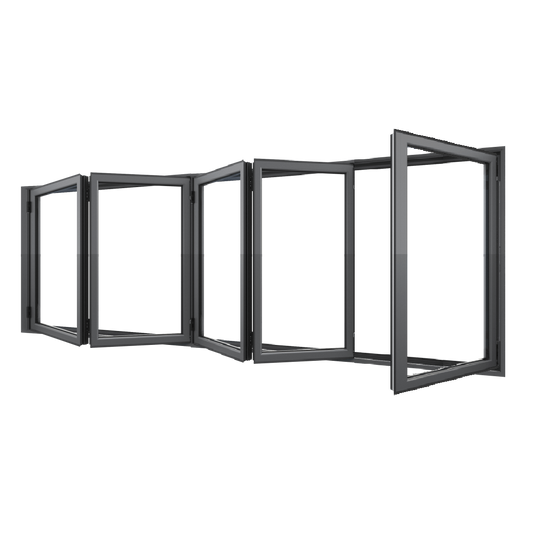 Bifold Window 4-STACKING LEFT / 1 RIGHT (OPEN OUT) 1200 H x 3600 W